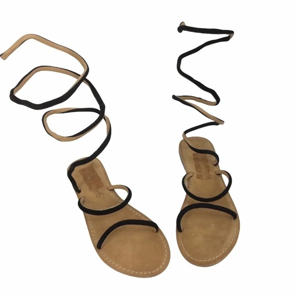 Free People Havana Black Suede Gladiator Sandals